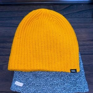 Beanies, Vans & the other one is Neff.